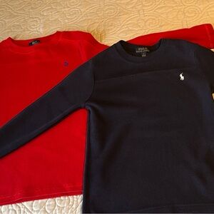 Polo Ralph Lauren Red and Navy Long Sleeve Shirts